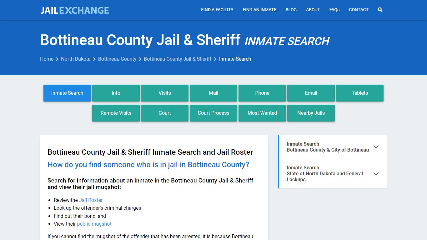 Bottineau County Jail & Sheriff Inmate Search - Jail Exchange