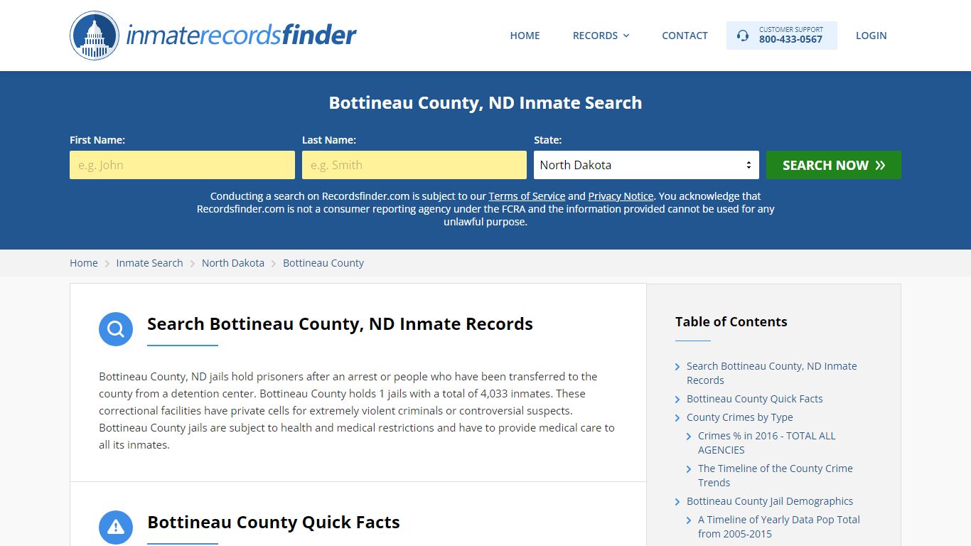Bottineau County, ND Inmate Lookup & Jail Records Online